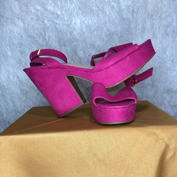 Hot Pink Platform Wedge - Picture 3 of 6